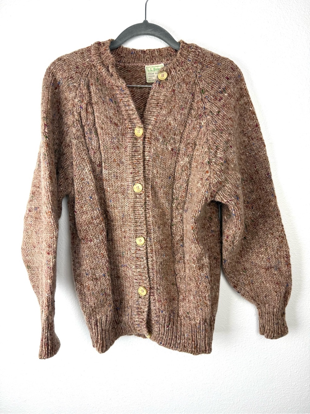 Vintage L.L. Bean Donegal Wool Cardigan 38